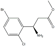 METHYL (3R)-3-AMINO-3-(5-BROMO-2-CHLOROPHENYL)PROPANOATE Structure