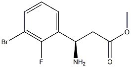 METHYL (3R)-3-AMINO-3-(3-BROMO-2-FLUOROPHENYL)PROPANOATE 구조식 이미지