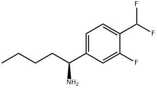 (1S)-1-[4-(DIFLUOROMETHYL)-3-FLUOROPHENYL]PENTYLAMINE Structure