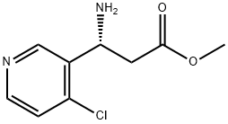 METHYL (3R)-3-AMINO-3-(4-CHLORO(3-PYRIDYL))PROPANOATE 구조식 이미지