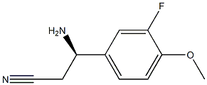 (3R)-3-AMINO-3-(3-FLUORO-4-METHOXYPHENYL)PROPANENITRILE Structure