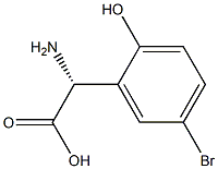 (2R)-2-AMINO-2-(5-BROMO-2-HYDROXYPHENYL)ACETIC ACID Structure