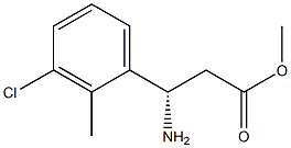 METHYL (3S)-3-AMINO-3-(3-CHLORO-2-METHYLPHENYL)PROPANOATE 구조식 이미지