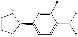 (2R)-2-[4-(DIFLUOROMETHYL)-3-FLUOROPHENYL]PYRROLIDINE Structure