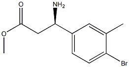 METHYL (3R)-3-AMINO-3-(4-BROMO-3-METHYLPHENYL)PROPANOATE Structure