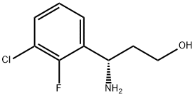 (3S)-3-AMINO-3-(3-CHLORO-2-FLUOROPHENYL)PROPAN-1-OL Structure