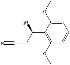 (3R)-3-AMINO-3-(2,6-DIMETHOXYPHENYL)PROPANENITRILE Structure