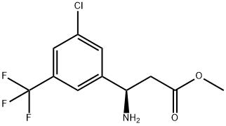 METHYL (3R)-3-AMINO-3-[3-CHLORO-5-(TRIFLUOROMETHYL)PHENYL]PROPANOATE 구조식 이미지