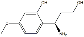 2-((1R)-1-AMINO-3-HYDROXYPROPYL)-5-METHOXYPHENOL Structure