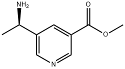 METHYL 5-((1R)-1-AMINOETHYL)PYRIDINE-3-CARBOXYLATE 구조식 이미지