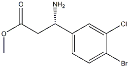 METHYL (3S)-3-AMINO-3-(4-BROMO-3-CHLOROPHENYL)PROPANOATE Structure