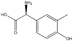 (2S)-2-AMINO-2-(4-HYDROXY-3-METHYLPHENYL)ACETIC ACID Structure