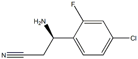 (3R)-3-AMINO-3-(4-CHLORO-2-FLUOROPHENYL)PROPANENITRILE Structure