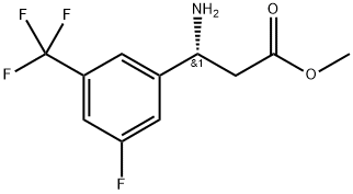 METHYL (3R)-3-AMINO-3-[3-FLUORO-5-(TRIFLUOROMETHYL)PHENYL]PROPANOATE 구조식 이미지