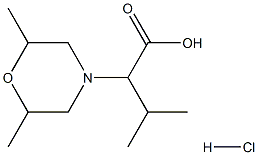 2-(2,6-dimethylmorpholin-4-yl)-3-methylbutanoic acid hydrochloride Structure