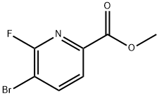 2-Pyridinecarboxylic acid, 5-bromo-6-fluoro-, methyl ester Structure