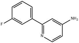 2-(3-FLUOROPHENYL)PYRIDIN-4-AMINE 구조식 이미지