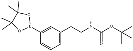 tert-butyl 3-(4,4,5,5-tetramethyl-1,3,2-dioxaborolan-2-yl)phenethylcarbamate 구조식 이미지