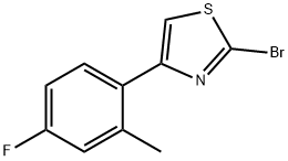 2-Bromo-4-(2-methyl-4-fluorophenyl)thiazole Structure