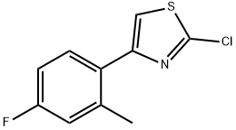 2-Chloro-4-(2-methyl-4-fluorophenyl)thiazole 구조식 이미지