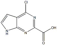 4-chloro-7H-pyrrolo[2,3-d]pyrimidine-2-carboxylic acid Structure