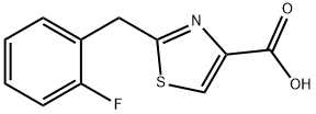 2-[(2-fluorophenyl)methyl]-1,3-thiazole-4-carboxylic acid 구조식 이미지