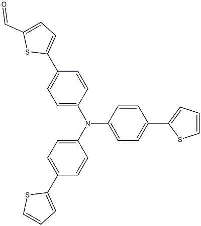 5-[4-(Bis (4-(2-thienyl)phenyl) amino) phenyl]-2-thiophenecarboxaldehyde, 95% Structure