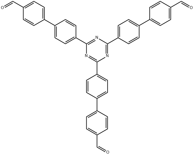 4',4''',4'''''-(1,3,5-triazine-2,4,6-triyl)tris(([1,1'-biphenyl]-4-carbaldehyde)) 구조식 이미지