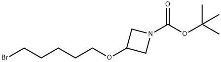 tert-Butyl 3-((5-bromopentyl)oxy)azetidine-1-carboxylate Structure