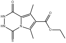 ethyl 6,8-dimethyl-1-oxo-4-sulfanyl-1H,2H-pyrrolo[1,2-d][1,2,4]triazine-7-carboxylate Structure