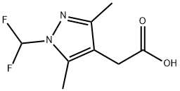 2-[1-(difluoromethyl)-3,5-dimethyl-1H-pyrazol-4-yl]acetic acid Structure