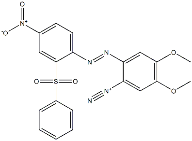 Benzenediazonium, 4,5-dimethoxy-2-[[4-nitro-2-(phenylsulfonyl)phenyl]azo]- Structure
