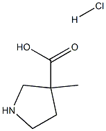 3-Methylpyrrolidine-3-carboxylic acid hydrochloride Structure