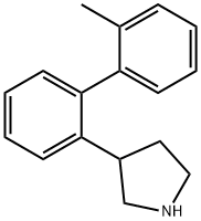 3-[2-(2-methylphenyl)phenyl]pyrrolidine Structure