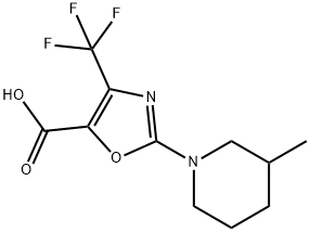 2-(3-Methylpiperidin-1-yl)-4-(trifluoromethyl)oxazole-5-carboxylic acid Structure