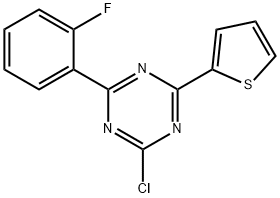 2-Chloro-4-(2-fluorophenyl)-6-(2-thienyl)-1,3,5-triazine 구조식 이미지
