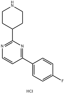 4-(4-fluorophenyl)-2-(piperidin-4-yl)pyrimidine dihydrochloride Structure