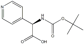 (R)-2-((tert-butoxycarbonyl)amino)-2-(pyridin-4-yl)acetic acid Structure