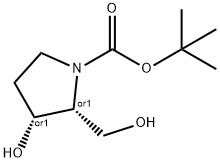 Cis-3-Hydroxy-2-hydroxymethyl-pyrrolidine-1-carboxylic acid tert-butyl ester Structure