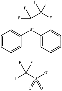 (perfluoroethyl)diphenylsulfonium trifluoromethanesulfonate 구조식 이미지