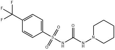 Benzenesulfonamide, N-[(1-piperidinylamino)carbonyl]-4-(trifluoromethyl)- Structure