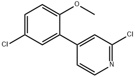 2-Chloro-4-(5-chloro-2-methoxyphenyl)pyridine 구조식 이미지