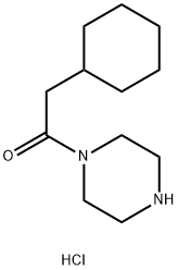 2-cyclohexyl-1-(piperazin-1-yl)ethan-1-one hydrochloride Structure