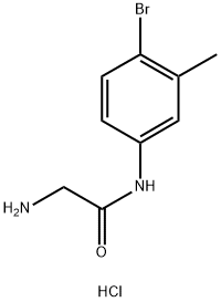 2-amino-N-(4-bromo-3-methylphenyl)acetamide hydrochloride Structure