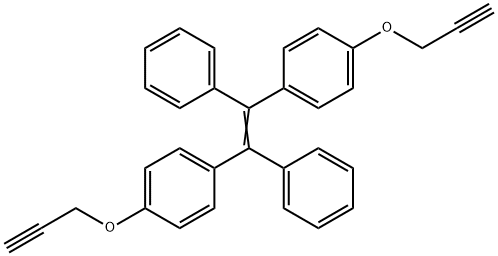 1,2-diphenyl-1,2-bis(4-(prop-2-yn-1-yloxy)phenyl)ethene Structure