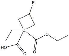 1,1-diethyl 3-fluorocyclobutane-1,1-dicarboxylate Structure