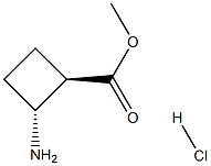 methyl (1R,2R)-2-aminocyclobutane-1-carboxylate hydrochloride Structure