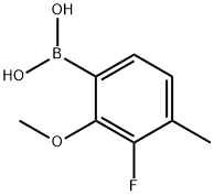 3-플루오로-2-메톡시-4-메틸페닐페닐보론산 구조식 이미지