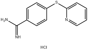 4-(pyridin-2-ylsulfanyl)benzene-1-carboximidamide hydrochloride 구조식 이미지