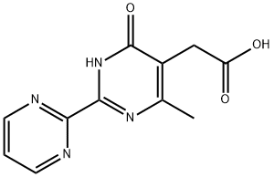 2-[6-methyl-4-oxo-2-(pyrimidin-2-yl)-1,4-dihydropyrimidin-5-yl]acetic acid Structure